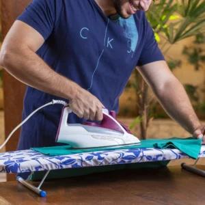 Tábua De Passar Roupa Portátil Em Aço – Forro Estampado