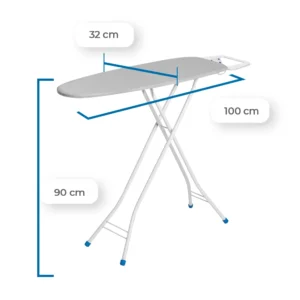 Tábua De Passar Roupa 4001 Madeira MDF (Média) – Forro Térmico Cinza