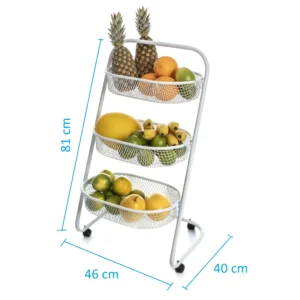 Fruteira De Chão Em Aço – Branco