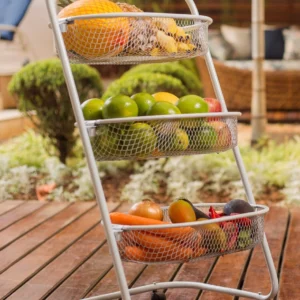 Fruteira De Chão Em Aço – Branco