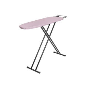 Tábua De Passar Roupa Milão Preta Em Aço (Média) – Forro Térmico Rosa