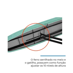Tábua De Passar Roupa Singapura Em Aço (Maior) – Forro Térmico Verde