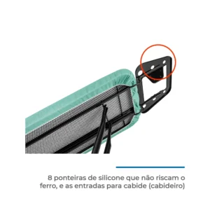 Tábua De Passar Roupa Singapura Em Aço (Maior) – Forro Térmico Verde