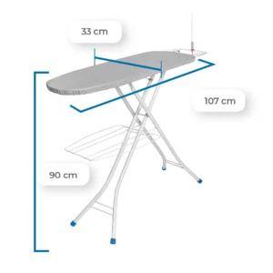 Tábua De Passar Roupa 1001 Top Plus Em Aço (Média) – Forro Térmico Cinza