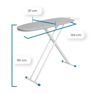 Tábua De Passar Roupa 2001 Mix Plus Em Aço (Maior) – Forro Térmico Cinza