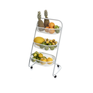 Fruteira De Chão Em Aço – Branco