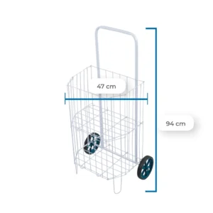 Carrinho De Compras Em Aço – Branco