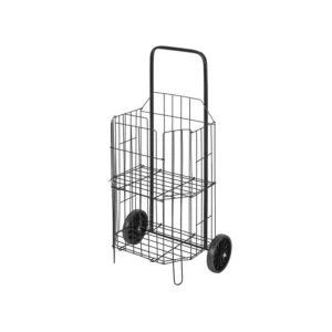 Carrinho De Compras Em Aço – Preto